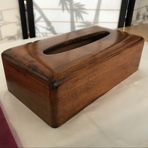 Vintage Solid Wood Tissue Box Cover Decor